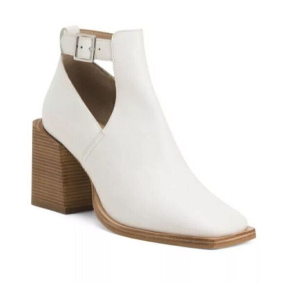 NEW! Free People Brady Buckle Boots Booties Size 9 White Leather $178 - Picture 2 of 4